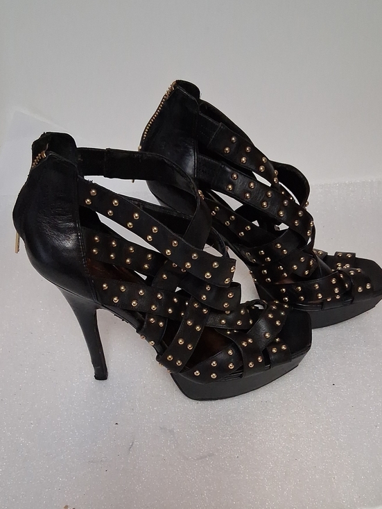 Jessica Simpson Shoes - Jessica Simpson Black Strappy Studded High Heels